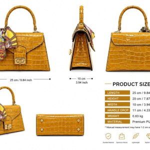 Crocodile Pattern PU Leather Women's Handbag